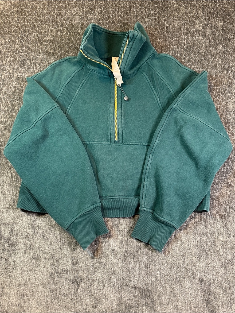 lululemon athletica Teal Green Half-Zip V-Neck Pullover